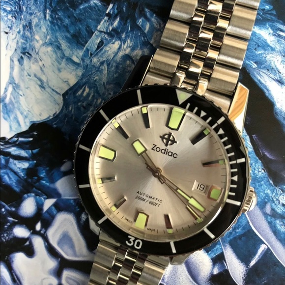 Zodiac Super Seawolf Compression Watch Silver Dial - Picture 5 of 15